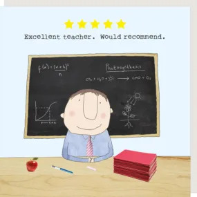 Five Star Teacher Boy Card