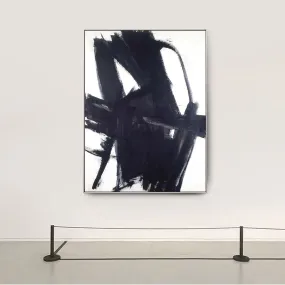 Large Black and White Painting Minimalist Painting Op064