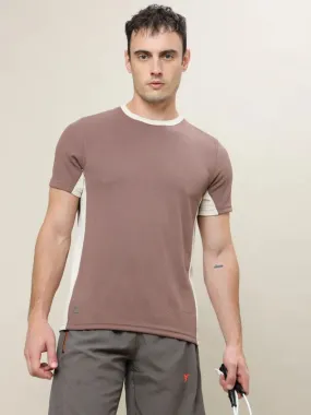 Men Colorblock Slim Fit Crew Neck T-shirt with TECHNO COOL 