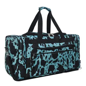 Neon Cow Turquoise NGIL Canvas 23" Duffle Bag