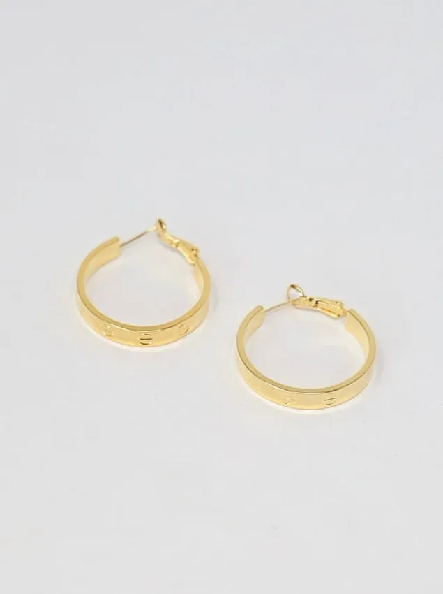 Small Screw Design Hoops