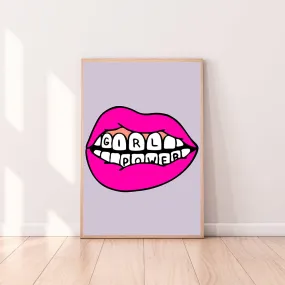 Wall Art Girl Power Lip